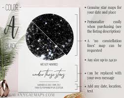 Star Map Custom Poster Astrological Star Chart Romantic Etsy Star Map Map Print Constellation Map