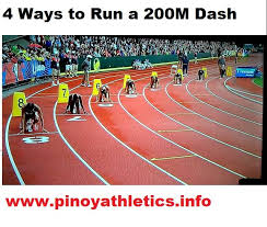 On an outdoor race 400 m track, the race begins on the curve and ends on the home straight, so a combination of techniques are needed to successfully run the race. 200 Meter Dash 4 Ways To Run One Pinoyathletics Info