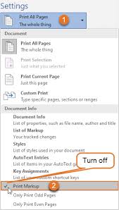 This will remove the markup area when printing, but still show the rev bars in the right or left margin (however you set it). How To Add Remove And Change Comments In Word
