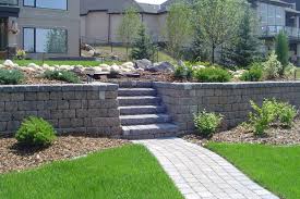 Turn a garden path into a series of mini patios by using large islands of flagstone separated by ribbons of thick turf. 4 Landscaping Ideas For A Sloped Backyard