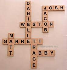 Large Scrabble Letter Crossword Wall Sign 168 00 Via Etsy Large Scrabble Letters Scrabble Letters Giant Scrabble Tiles