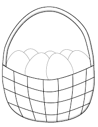 Canasta De Huevos De Pascua Para Colorear
