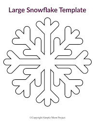 Oversized paper snowflake wall decor. Free Printable Large Snowflake Templates Simple Mom Project
