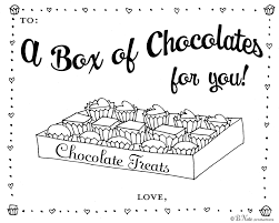 Box Of Chocolates Coloring Page Candy Coloring Pages Valentine Coloring Pages Free Coloring Pages