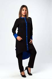 Hanzade Tunik Saks Mavi Urun Kodu 2034 Curves