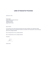 Letter Of Interest For Promotion Pdf Templates Jotform
