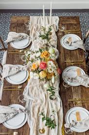 Silk Table Runner Ivory Table Runner Gauze Runners Silk Runner Centerpieces Runner C In 2020 Wedding Reception Tables Reception Table Runners Reception Table