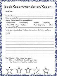 Book Recommendation Report Form Book Recommendations Book Recommendation Form Teaching Writing