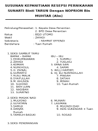 Download buku tamu pernikahan pdf ilmusosial id. Susunan Kepanitiaan Resepsi Pernikahan Merbau Pdf