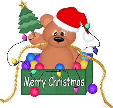 Christmas Bear With Lights Png Clipart Urso Natal
