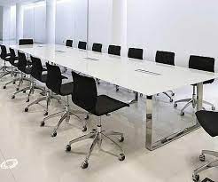 They must foster productivity and creativity, without compromising comfort, organisation and technology. Boardroom Table White With A Glass Top Elite Glass Table Glass Conference Table Glass Conference Table Boardroom Table Glass Boardroom