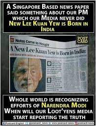 News media covering antigovernment protests in new delhi in february. Lee Kuan Yew And Pm Modi No A Singaporean Newspaper Did Not Compare The Two