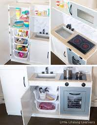 Storage For A Kids Play Kitchen Kmart Kitchen Hack Kids Play Kitchen Reno Diy Play Kitchen Ideas Ikea Play Kitchen Kids Play Kitchen Ikea Kids Kitchen