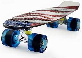 Amazon Com Meketec Skateboards Kids Mini 22 Inch Cruiser Beginner Skateboard Boys Board For Girl Youth Children Toddler Teenagers Adults Patinetas Dog Am Mini