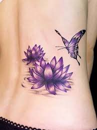 Might Want One Of These But Smaller And I Would Get The Butterfly Elsewhere Not In Purple Either In 2020 Tattoos Water Lily Tattoos Picture Tattoos
