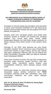 Jkn pahang terdiri dari beberapah bahagian iaitu Nadma Malaysia On Twitter Kenyataan Akhar 28 Januari 2020 Oleh Pengarah Kesihatan Negeri Pahang Berkaitan Kenyataan Yang Telah Dimuatnaik Pengguna Facebook Https T Co Cg15q6y5ve