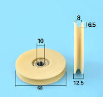 POM/Nylon Plastic coated V groove single groove small ...