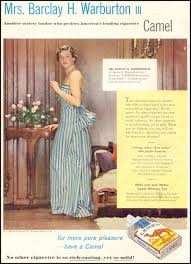 Camel cigarettes sponsored the nation's first regular television news program, camel news caravan. it featured an ashtray on the desk in front of the that gave cigarette companies a final chance to advertise on tv during the new year's day college bowl games. Smoking For Women Cigarette Advertising In The 1950 S