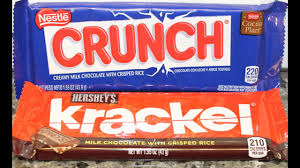 Krackel contains crisped rice, and is similar to the competing nestlé crunch bar made by nestlé. Nestle Crunch Vs Hershey S Krackel Candy Bar Blind Taste Test Youtube