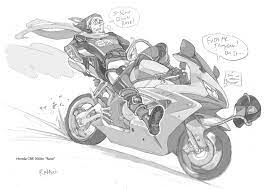 ambiguous gender armor cum english text helmet honda human living  bike living machine machine male mammal motorcycle penis ratbat scarf  signature simple background tentacle text vehicle 