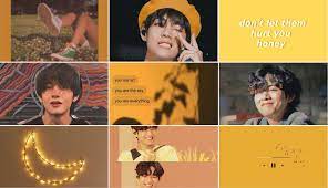 Aesthetic Taehyung Laptop Wallpaper Gambar Lucu Lucu Desain Banner