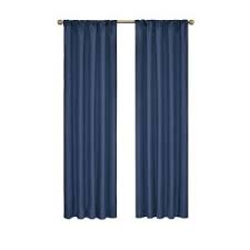 Eclipse Kendall Blackout Window Curtain Panel In Denim 42 In W X 63 In L 10707042x063de The Home Depot