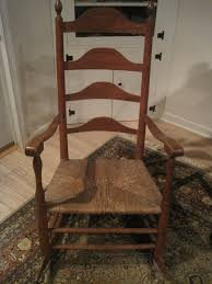 Antique 1800 S New England Shaker Elder S Ladder Back Rocking Chair Sold North Bayshore Antiques Antique Chairs Chair Rocking Chair