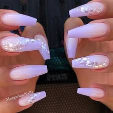 See more ideas about nails, lavender nails, nail designs. Pin By Chrissy Reed On Nails Purple Acrylic Nails Silver Glitter Nails Coffin Nails Designs