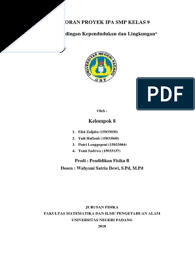 Download contoh penelitian tindakan kelas ipa smp/mts kelas vii, viii, dan ix. Laporan Proyek Ipa Smp Kelas 9 Pdf