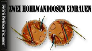 Abstand 71 mm & 91 mm. Zwei Hohlwanddosen Einbauen Hohlwanddose Montage M1molter Youtube