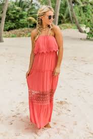 Never In A Hurry Coral Maxi Dress In 2020 Coral Maxi Dresses Coral Summer Dresses Maxi Dress