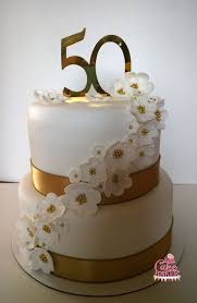 Golden Wedding Anniversary Cake With Fondant Flowers For All Your Golde 50th Wedding Anniversary Cakes 50th Anniversary Cakes Golden Wedding Anniversary Cake