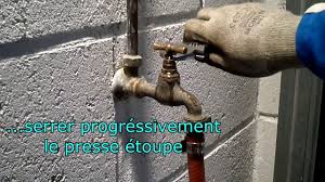 Comment Reparer Une Fuite D Eau Sur Un Robinet De Jardin Youtube