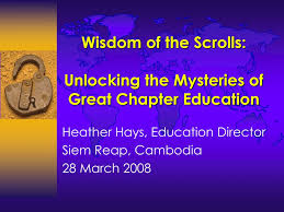Insights on the latest tax and investment developments in cambodia from an . Ppt Wisdom Of The Scrolls Unlocking The Mysteries Of Great Chapter Education Powerpoint Presentation Id 6737705