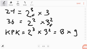 Kpk dari 16, 24, dan 36 = 2 4 x 3 2 = 144. Kpk Dan Fpb Dari 24 Dan 36 Adalah Youtube