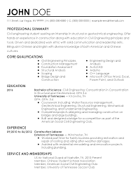 Professional Civil Engineer Intern Templates To Showcase Your Talent Myperfectresume