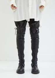 Leather & lace was created to bring women together who have a serious interest in motorcycling and in making a difference in the lives of others. Stretch Leather Lace Up Boots By Ann Demeulemeester La Garconne