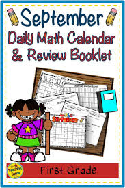 First Grade Daily Calendar Math Review Booklet September Calendar Math Math Review Daily Math