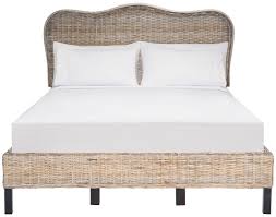 Platform bed frames tend to lower, at about 18 inches high. Bed8001a Q Beds Furniture By Safavieh