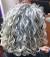 Shoulder Length Grey Curly Hair