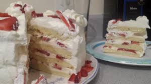 White Chocolate Mousse Strawberry Layer Cake Homemade