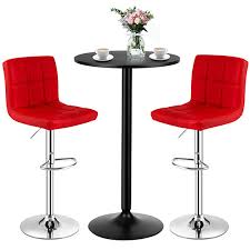 Check spelling or type a new query. Buy Gymax 3pcs Pub Table Set 24 Round Bar Table 2 Adjustable Bar Stools By Gymax On Dot Bo