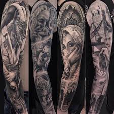 12 pcs temporary tattoo sleeves for men women seamless,arts arm sunscreen fake piercings tattoos cover up sleeves,designs tiger, crown heart, skull, tribal,etc unisex stretchable cosplay accessories. 155 Kick Ass Sleeve Tattoos For Guys Gals 1000 Tattoo Photo Eddnet