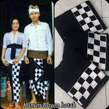 Jual Pakaian Adat Bali Kamen Kain Kotak Kotak Oleh Oleh Khas Bali Promo Di Lapak Hery Store Bukalapak