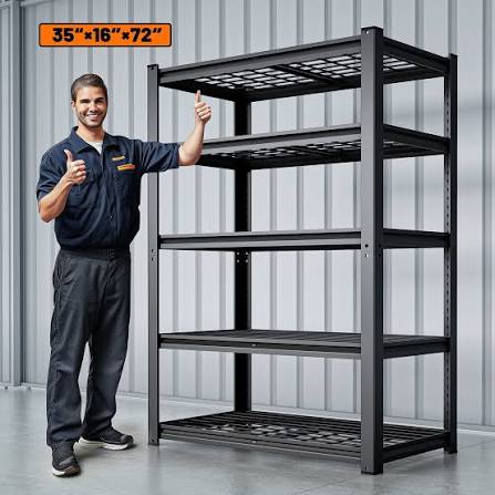 MAXLEAD Heavy Duty Metal Storage Shelves, 3100LBS Capacity, 5-Tier Adjustable Garage Shelving Unit, Industrial Steel - Walmart.com