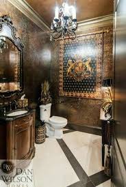 Tuscan Old World Decor Bathroom The Wall And Ceiling Are Painted In Metallic Paints In Browns Tuscan Bathroom Decor Tuscan Bathroom Italian Interior Design