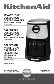 It also offers the capacity to make up to 13 dozen cookies in a single batch and 10 speeds. Kitchenaid Kcm534er 14 Cup Javastudio Series Coffee Maker Manual