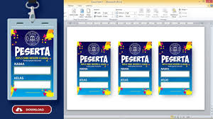 Karena sesuai fungsi kartu ini sebagai tanda pengenal. Gampang Membuat Name Tag Creatif Dengan Microsoft Word Youtube