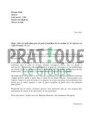Modèle de lettre de motivation pour postuler en tant que auxiliaire de vie (débutant ou confirmé). Lettre De Motivation Pour Devenir Auxiliaire De Vie Scolaire Pratique Fr