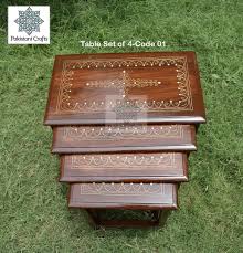 1.afternoon tea, by definition, is a light meal. Solid Wood Carved Tea Whole Tea Table With Metal Brass Work Pakistani Crafts